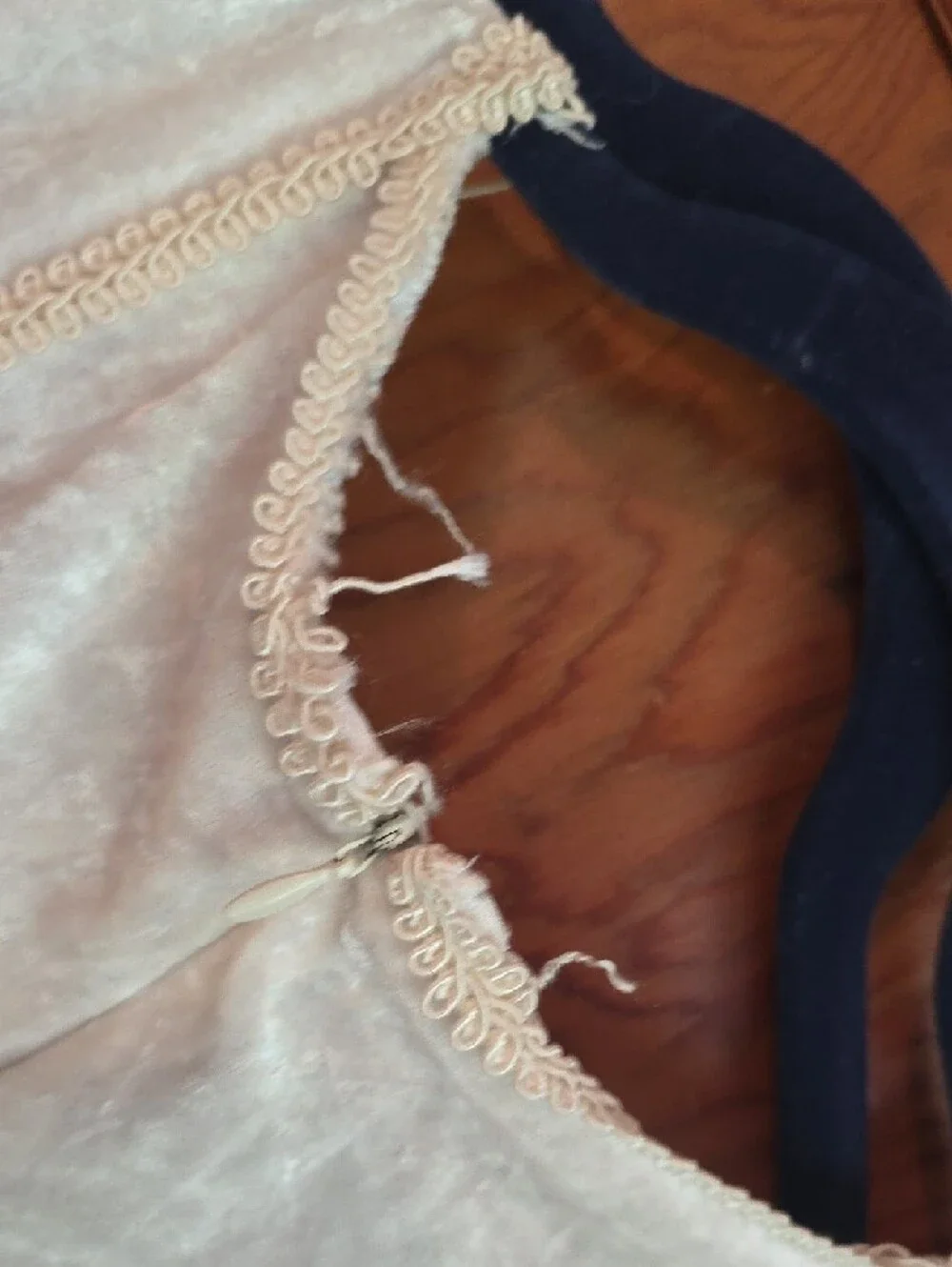 Lip Service Cream Lace Maxi Robe with Satin Front - Picture 4 of 5